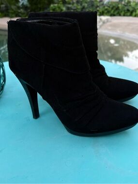 Nine West Classic Black Suede Women’s Ankle Booties